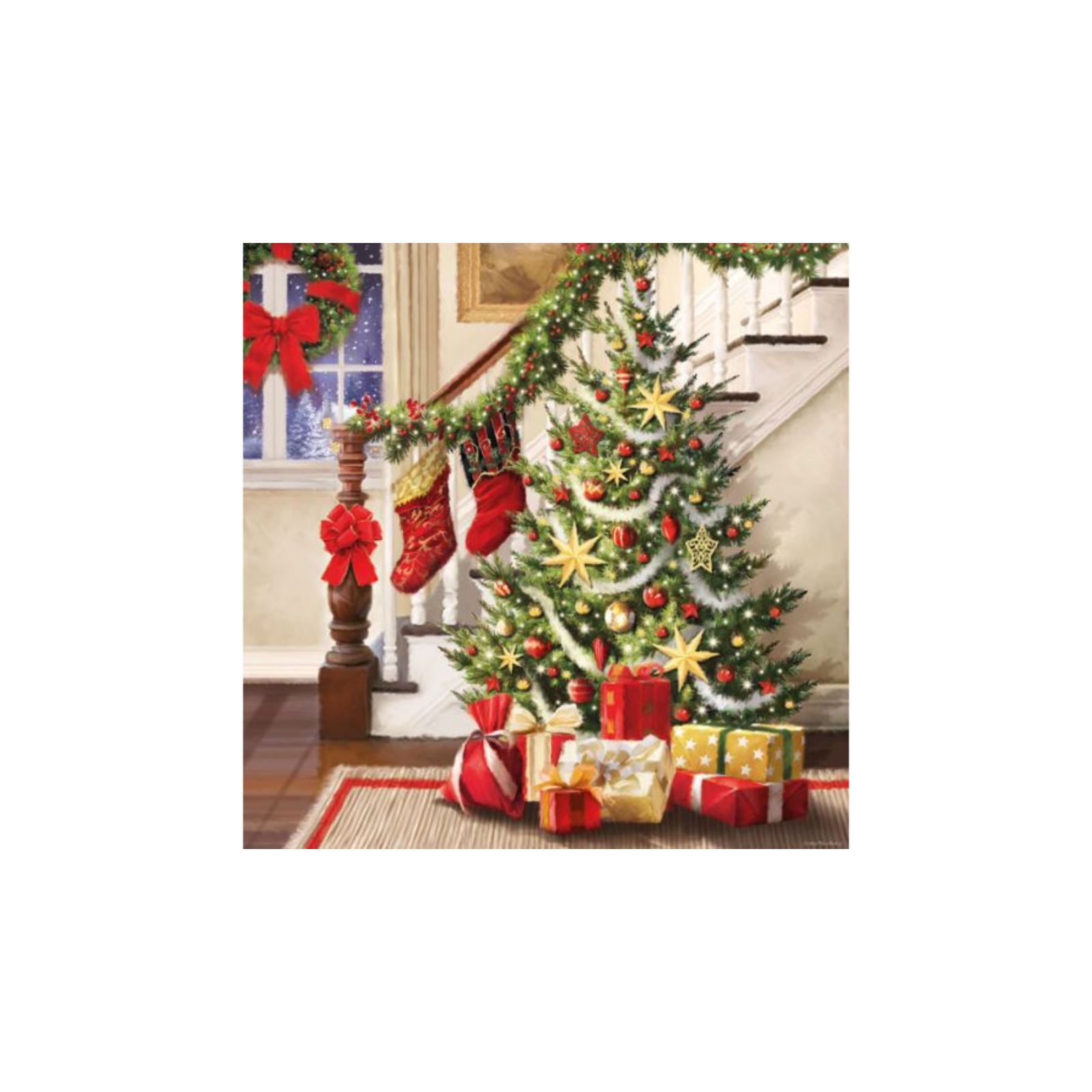 Karácsonyfa szalvéta 33x33